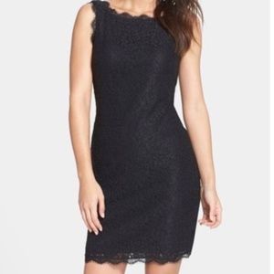 Adrianna Papell Boatneck Lace Sheath Dress [10]